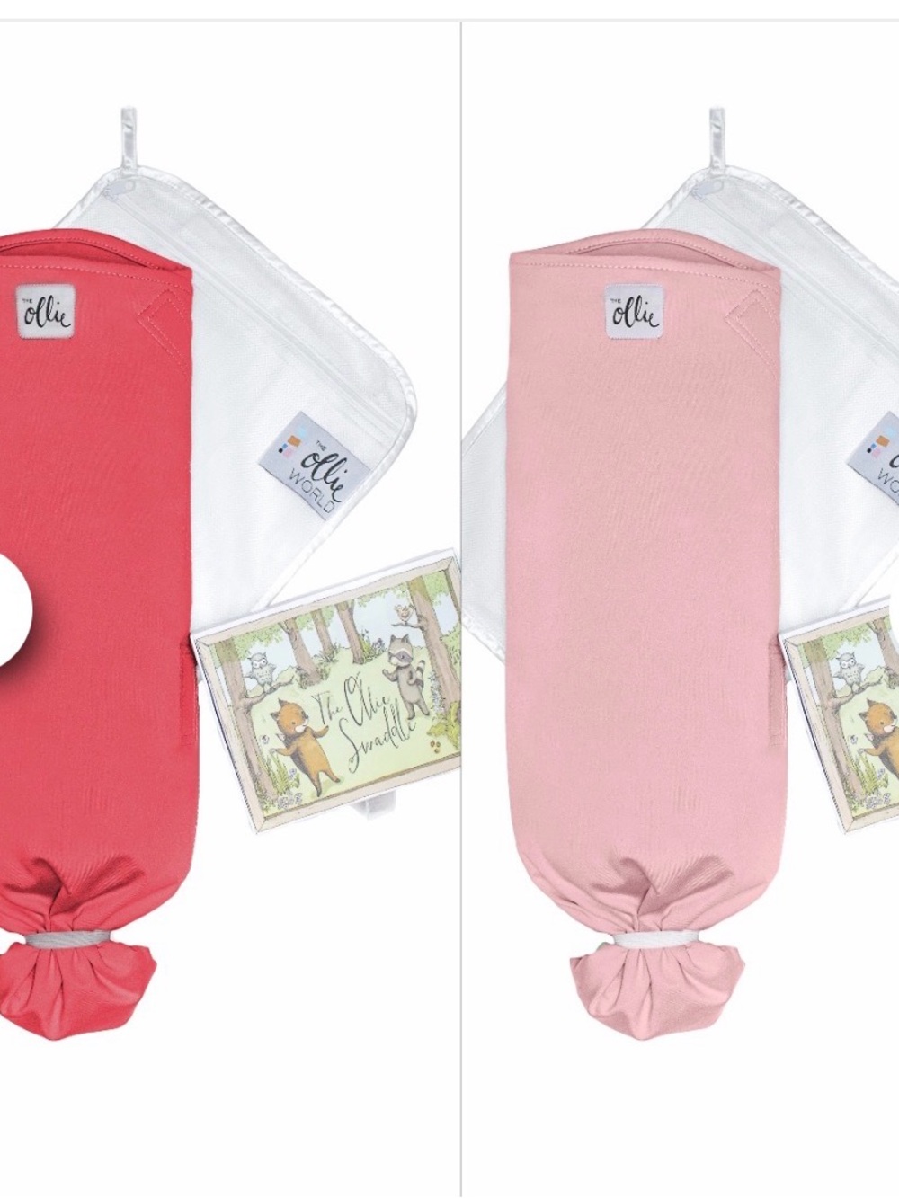 Olli swaddles Pink/Coral - BEST SWADDLES one size fits the whole time!
